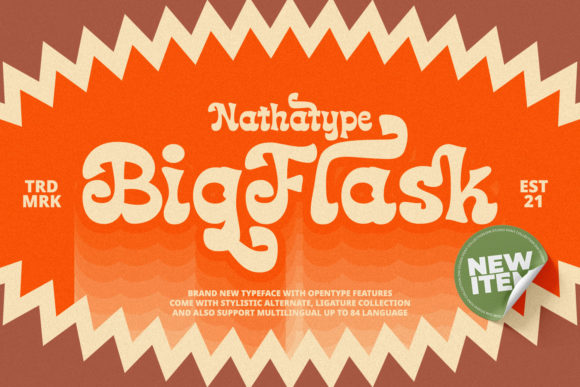 Big Flask: A Playful Display Font for Handmade Charm