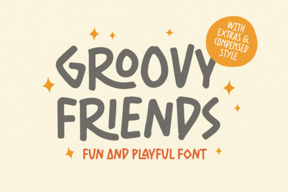 Groovy Friends: A Playful Display Font for Handmade Brands