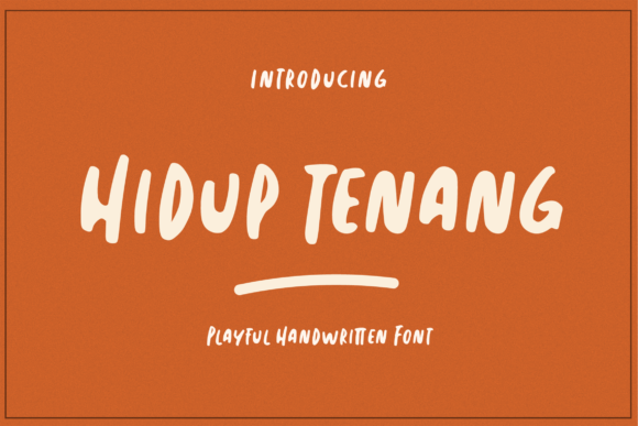 Hidup Tenang: A Whimsical Display Font for Handmade Creators