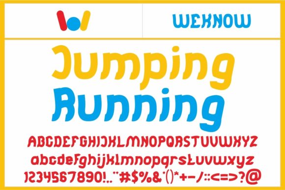 Jumping and Running: A Bold Display Font That Commands Attention