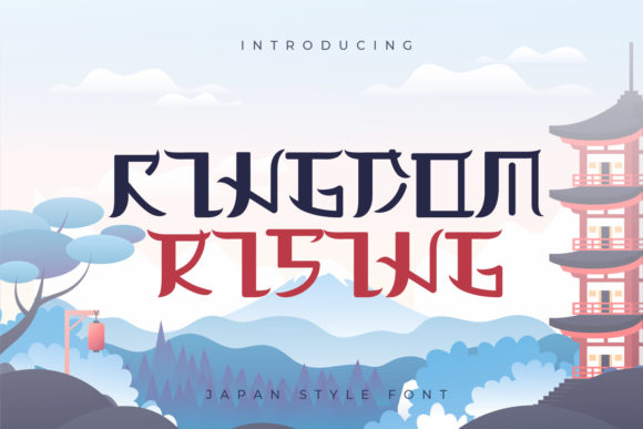 Kingdom Rising Font: Cute, Asian-Inspired Display Type for Handmade Goods
