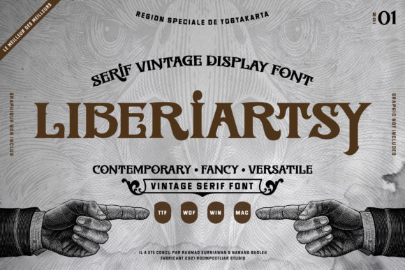 Liberiartsy: A Bold Vintage Display Font for Editorial Design