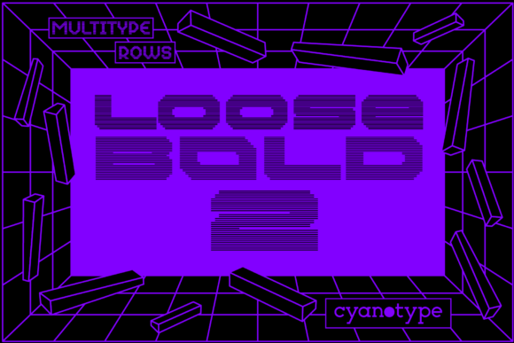 MultiType Rows Loose Bold 2: A Pixel-Driven Display Typeface for Editorial Impact