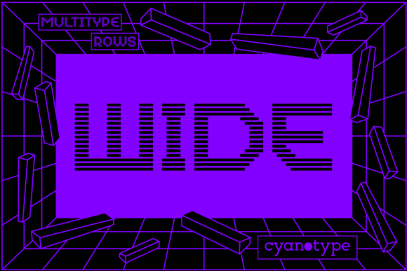MultiType Rows Wide: A Pixel-Driven Display Font for Bold Digital Identity