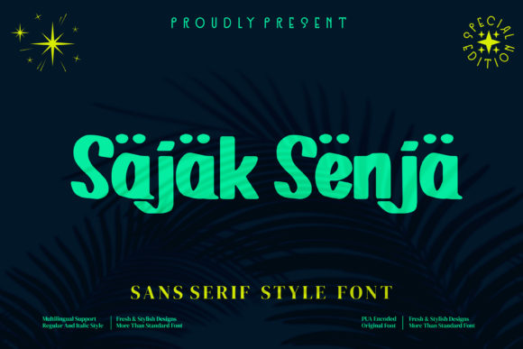 Sajak Senja: A Groovy Display Font That Earns Its Place